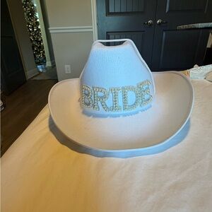 White Bride Cowboy Hat